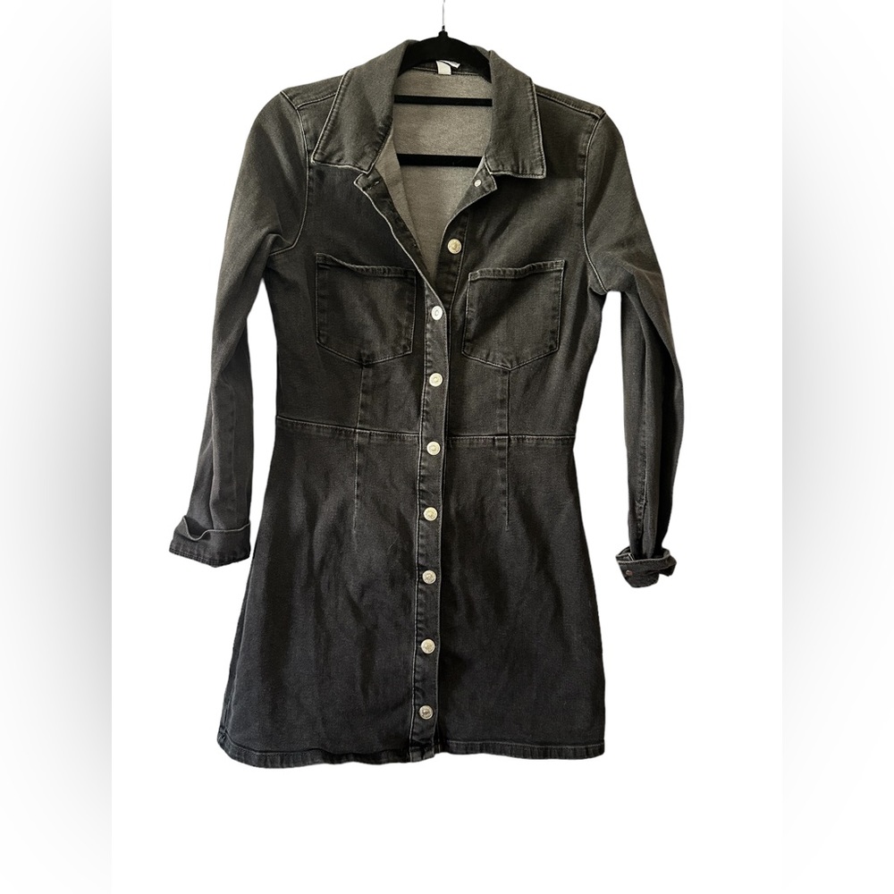 Zara Black Denim Dress - Large